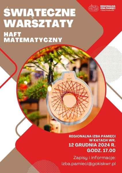 Warsztaty świąteczne - haft matematyczny